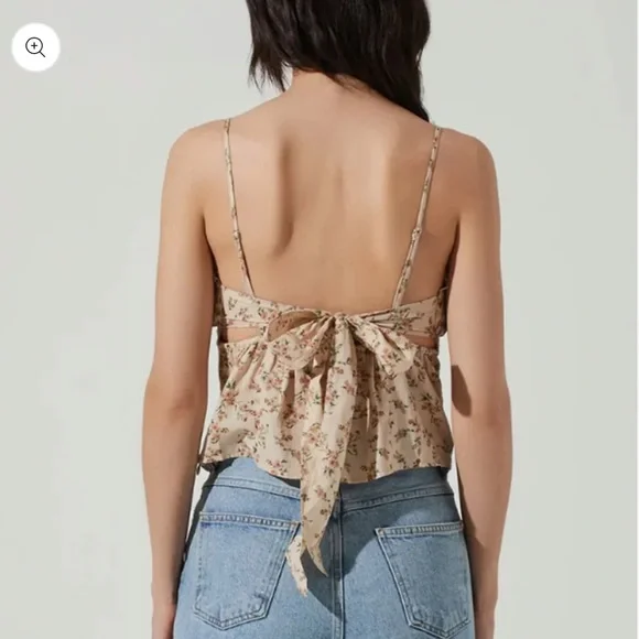 ASTR The Label Pleated Linen Cami Corset Top - Picture 3 of 10